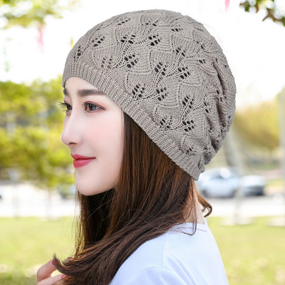 Női sapka vékony kötött több színben