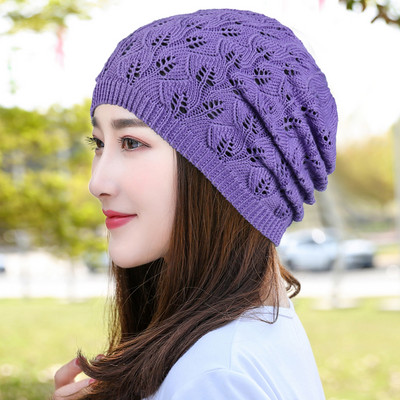 Női sapka vékony kötött több színben