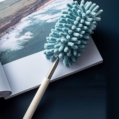 Perie reglabilă de praf din microfibră, extinsă, extensibilă, cu pene, aer condiționat, pentru curățarea mobilierului de uz casnic, pentru fereastră