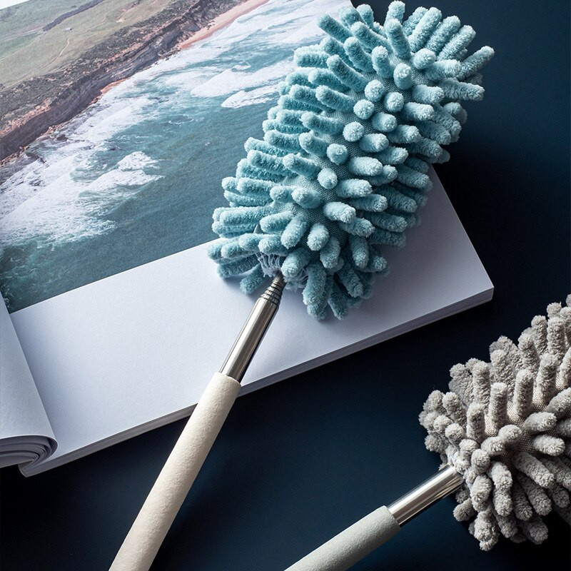 Perie reglabilă de praf din microfibră, extinsă, extensibilă, cu pene, aer condiționat, pentru curățarea mobilierului de uz casnic, pentru fereastră