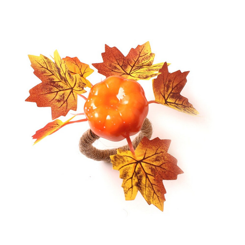 6 τμχ Σετ δαχτυλιδιών με πετσέτες κολοκύθας για αποκριάτικο πάρτι δημιουργική θήκη για χριστουγεννιάτικες οικογενειακές διακοσμήσεις τραπεζιών