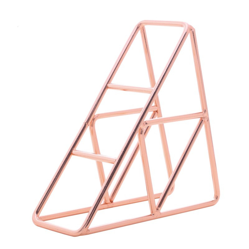 Držač za salvete, metalni trokut, stalak za papir, dozator maramica, luksuzni retro stolni ukras od ružičastog zlata, samostojeći dekor za dom