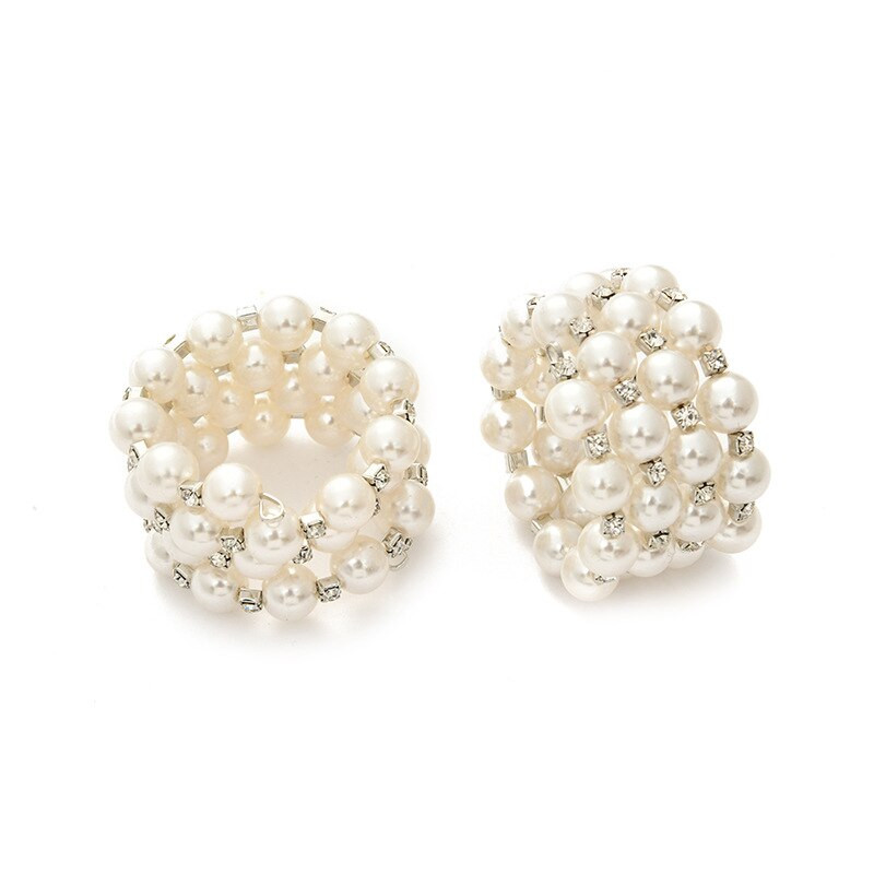 6 τεμ./Παρτίδα μαργαριτάρια δαχτυλίδια χαρτοπετσέτας Ivory The Mother Of Shell Holder Serviette Wedding Centerpieces for tables Είδη πάρτι