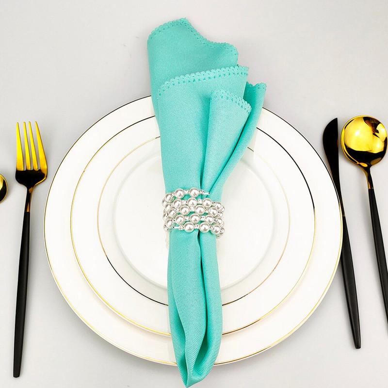 6 τεμ./Παρτίδα μαργαριτάρια δαχτυλίδια χαρτοπετσέτας Ivory The Mother Of Shell Holder Serviette Wedding Centerpieces for tables Είδη πάρτι