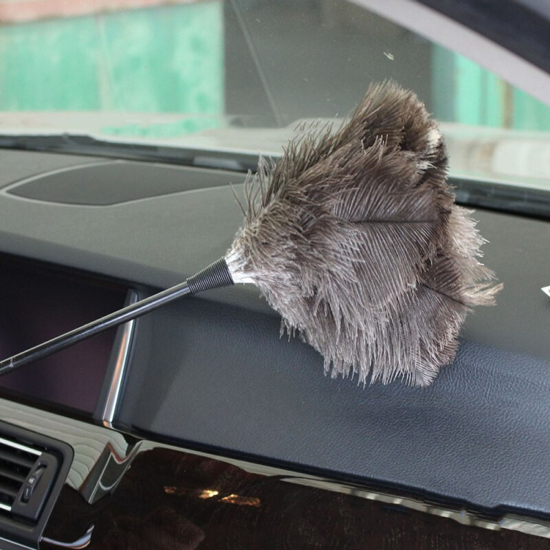 1 tk jaanalinnusulgede karusnahahari tolmupuhastustööriist puidust käepidemega DIY kodutarbed