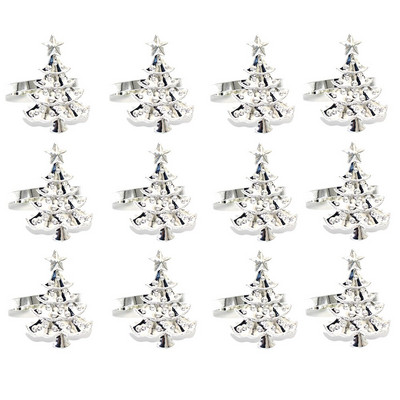 Dvianna 12 τεμ. Χριστουγεννιάτικο δέντρο δαχτυλίδια για χαρτοπετσέτες Χριστουγεννιάτικο θήκη για χριστουγεννιάτικο γάμο για το δείπνο των Ευχαριστιών HWC53