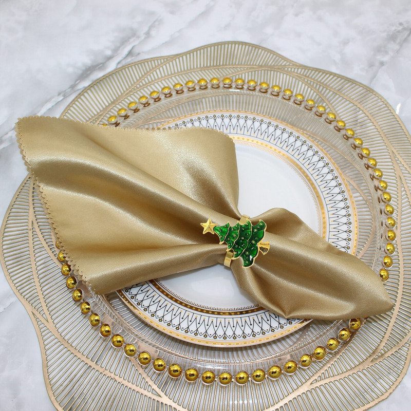 Dvianna 12 τεμ. Χριστουγεννιάτικο δέντρο δαχτυλίδια για χαρτοπετσέτες Χριστουγεννιάτικο θήκη για χριστουγεννιάτικο γάμο για το δείπνο των Ευχαριστιών HWC53