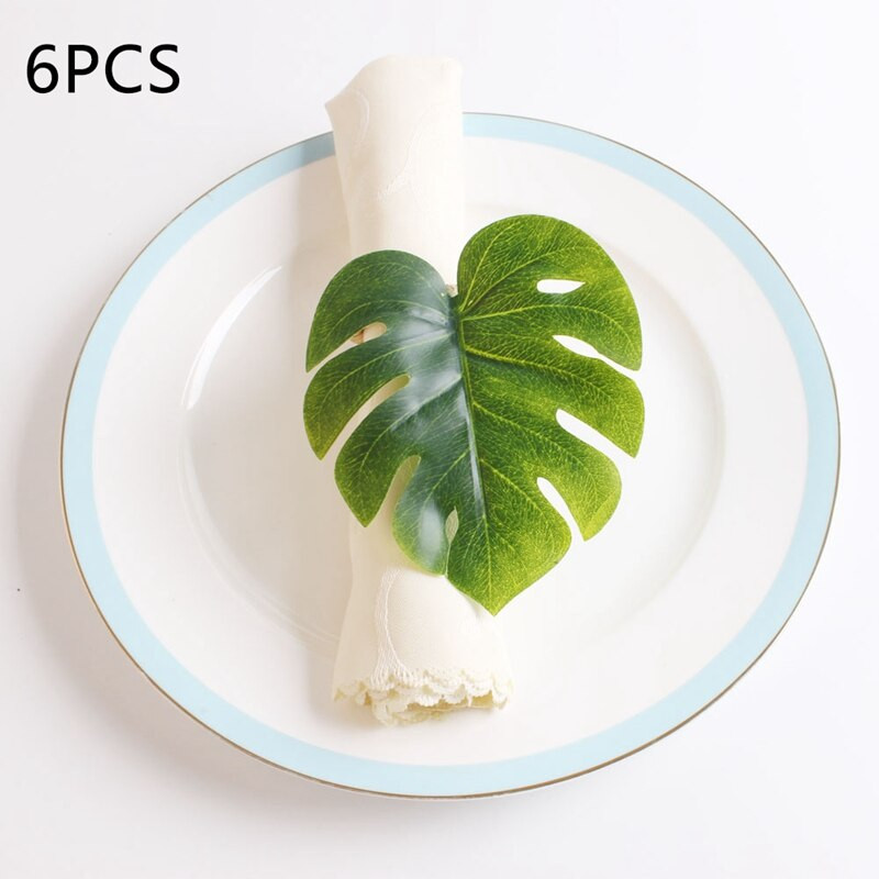 6 τμχ/Παρτίδα Πράσινα φύλλα Δαχτυλίδια για χαρτοπετσέτα Δώρα γάμου Μαρίατζ Champetre Διακόσμηση τραπεζιού Καρέκλες για δείπνο Καλοκαιρινό δαχτυλίδι