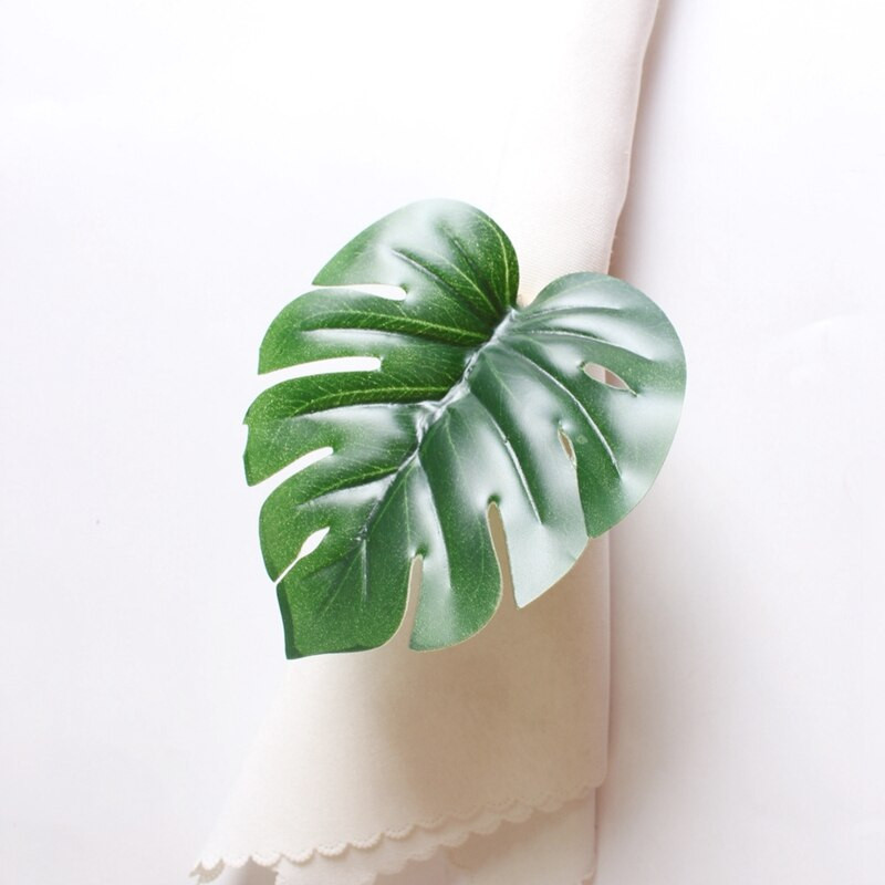 6 τμχ/Παρτίδα Πράσινα φύλλα Δαχτυλίδια για χαρτοπετσέτα Δώρα γάμου Μαρίατζ Champetre Διακόσμηση τραπεζιού Καρέκλες για δείπνο Καλοκαιρινό δαχτυλίδι