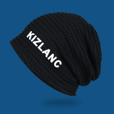 Γυναικείο πλεκτό καπέλο - με επιγραφή