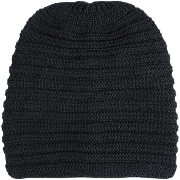 Μονόχρωμο πλεκτό χειμερινό καπέλο για γυναίκες