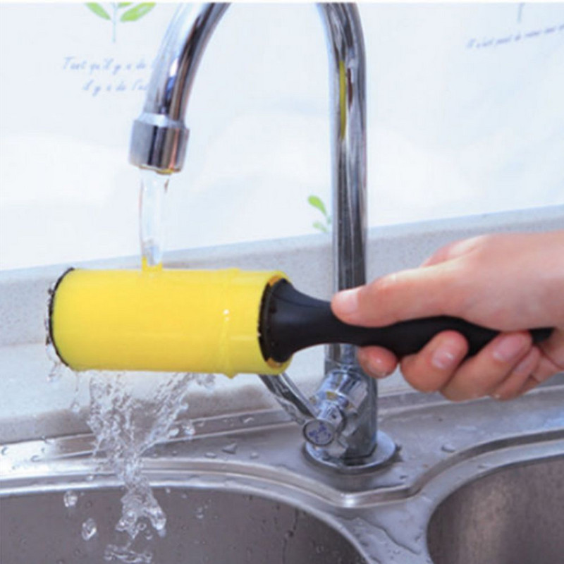 Pūkelių volelis Daugkartinis plaunamas pūkų volelis Lipnus silikoninis dulkių valytuvas naminių gyvūnėlių plaukų šalinimo šepetėlis Priemonės naminių gyvūnėlių audiniams