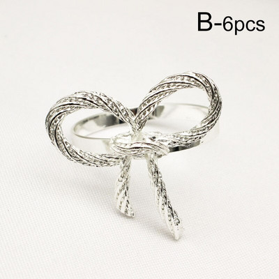 Novi 6kom/lot kreativni prsten za salvete s lukom zlatno srebro ružičasto zlato držač kopče za salvete dom hotel vjenčanje banket stol dekor