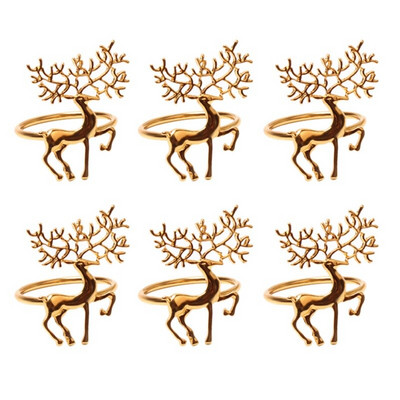 6 kom Božićni prstenovi za salvete Bar Restoran Držači za salvete za Božićnu zabavu Večera Potrepštine za dekoraciju stola