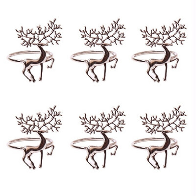 6 kom Božićni prstenovi za salvete Bar Restoran Držači za salvete za Božićnu zabavu Večera Potrepštine za dekoraciju stola