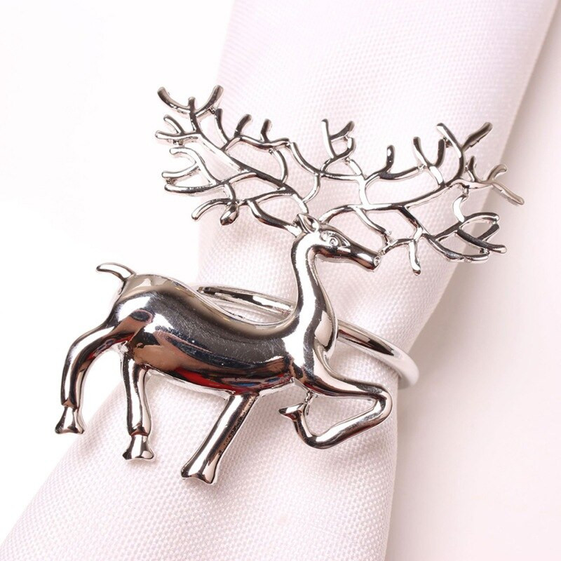 6 kom Božićni prstenovi za salvete Bar Restoran Držači za salvete za Božićnu zabavu Večera Potrepštine za dekoraciju stola