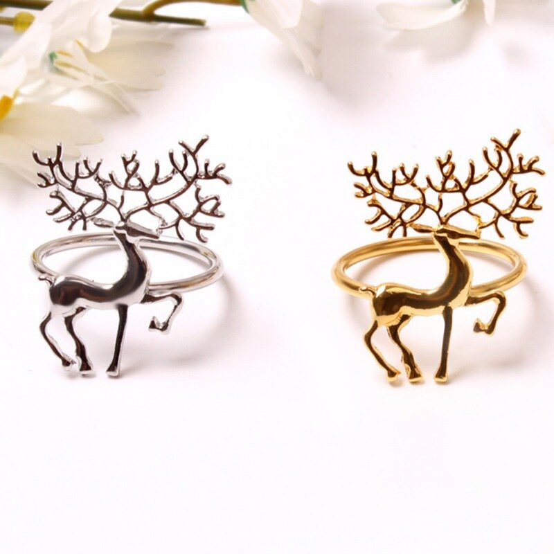 6 kom Božićni prstenovi za salvete Bar Restoran Držači za salvete za Božićnu zabavu Večera Potrepštine za dekoraciju stola