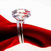 δωρεάν αποστολή ακρυλικό κρύσταλλο δαχτυλίδι χαρτοπετσέτας θήκη χαρτοπετσέτας χύμα τιμή 12 τμχ