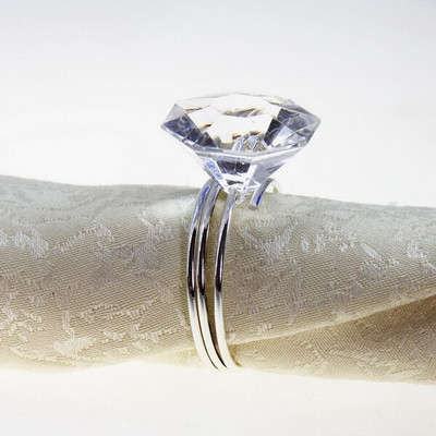 δωρεάν αποστολή ακρυλικό κρύσταλλο δαχτυλίδι χαρτοπετσέτας θήκη χαρτοπετσέτας χύμα τιμή 12 τμχ