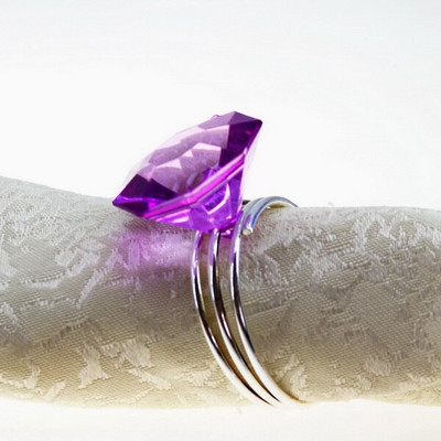 δωρεάν αποστολή ακρυλικό κρύσταλλο δαχτυλίδι χαρτοπετσέτας θήκη χαρτοπετσέτας χύμα τιμή 12 τμχ