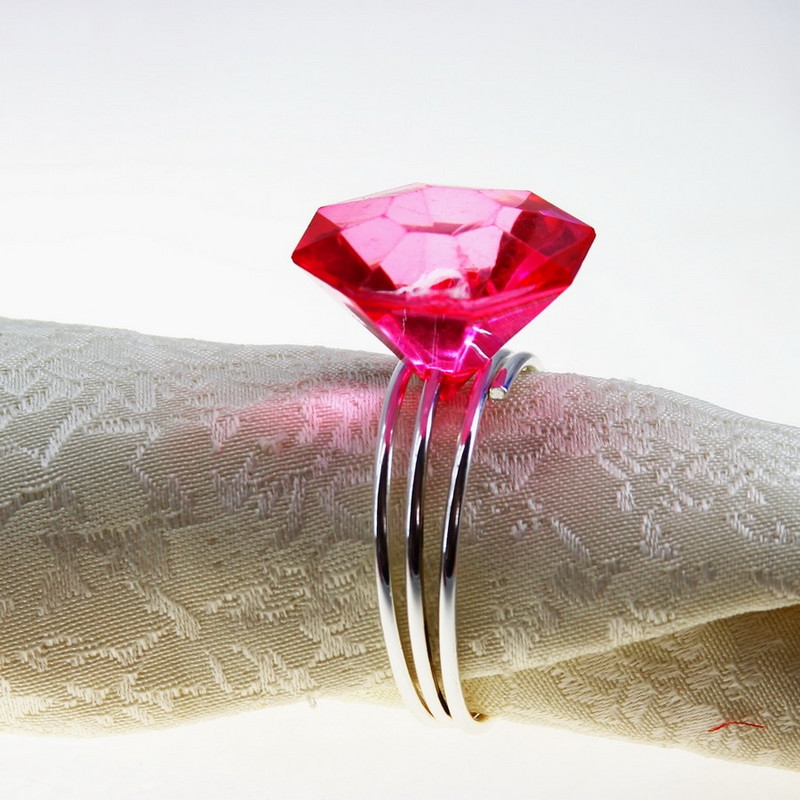 δωρεάν αποστολή ακρυλικό κρύσταλλο δαχτυλίδι χαρτοπετσέτας θήκη χαρτοπετσέτας χύμα τιμή 12 τμχ