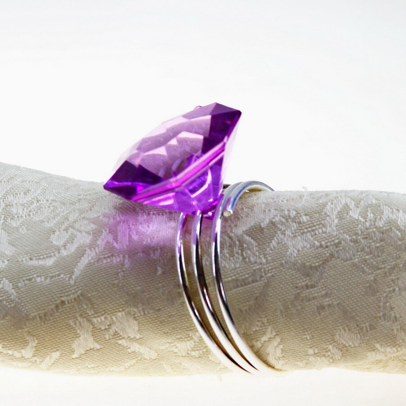 δωρεάν αποστολή ακρυλικό κρύσταλλο δαχτυλίδι χαρτοπετσέτας θήκη χαρτοπετσέτας χύμα τιμή 12 τμχ