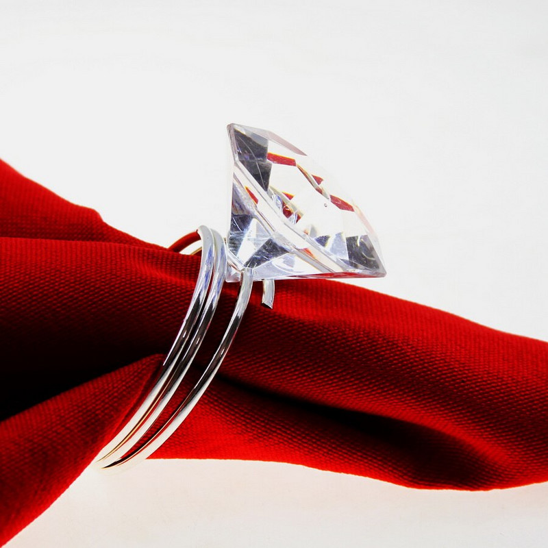 δωρεάν αποστολή ακρυλικό κρύσταλλο δαχτυλίδι χαρτοπετσέτας θήκη χαρτοπετσέτας χύμα τιμή 12 τμχ