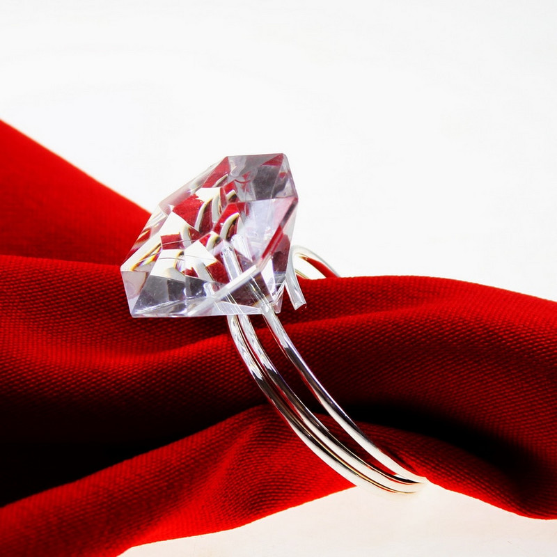 δωρεάν αποστολή ακρυλικό κρύσταλλο δαχτυλίδι χαρτοπετσέτας θήκη χαρτοπετσέτας χύμα τιμή 12 τμχ