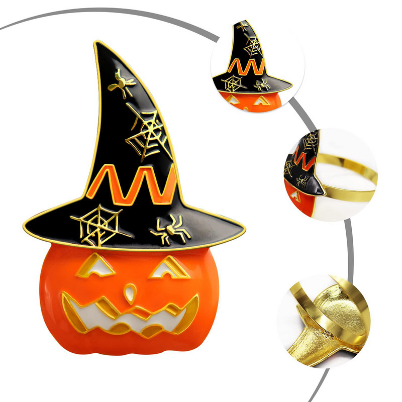 6 τμχ Δαχτυλίδια αποκριάτικων πετσετών κολοκύθα μάγισσα σε σχήμα φαντάσματος Μεταλλική θήκη για χαρτοπετσέτα Διακόσμηση τραπεζιού δείπνου Διακόσμηση αποκριάτικου πάρτι