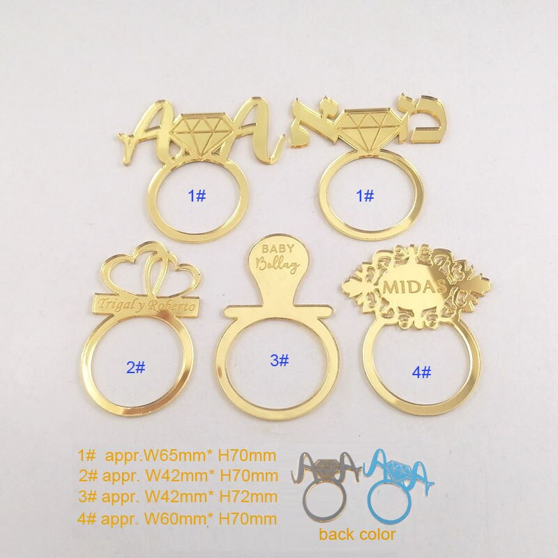 Individualizuotos 10 vnt servetėlių žiedai, skirti vestuvių gimtadieniui, kūdikio gimimo krikštui, kūdikio dušo stalo dekoravimui princo auksinių servetėlių žiedų laikiklis