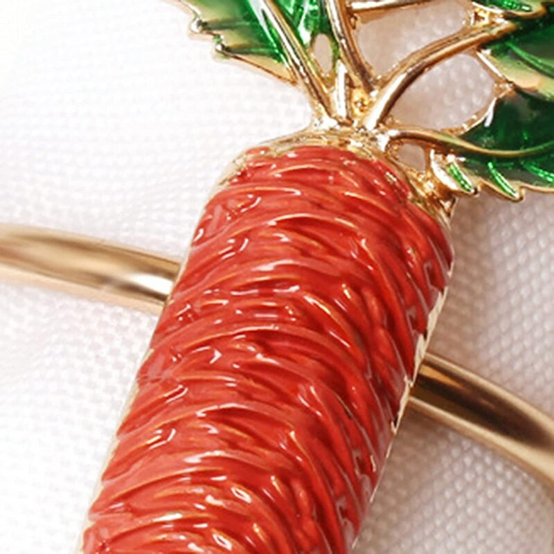 Σετ με 4 πασχαλινά καρότα δαχτυλίδια χαρτοπετσέτας - Δαχτυλίδια θήκης για χαρτοπετσέτα σχεδιασμένα με καρότο στολίδι για πασχαλινό πάρτι διακόσμησης