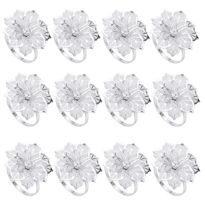 12TK Salvrätisõrmuse hoidik Lillede Salvräti Pandla Hotelli lauakaunistus Kaunistused Jõulupulmade Salvrätikusõrmuse õhtusöögilauahoidja