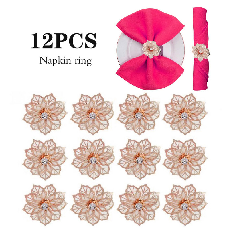 12TK Salvrätisõrmuse hoidik Lillede Salvräti Pandla Hotelli lauakaunistus Kaunistused Jõulupulmade Salvrätikusõrmuse õhtusöögilauahoidja