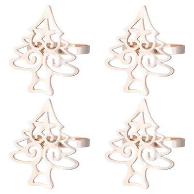 Σετ 4 τεμ. δαχτυλίδια χαρτοπετσέτας σε σχήμα χριστουγεννιάτικου δέντρου Δαχτυλίδια για χαρτοπετσέτα Διακοσμητική πόρπη για πάρτι Ξενοδοχείο Διακοσμητικό τραπέζι δείπνου