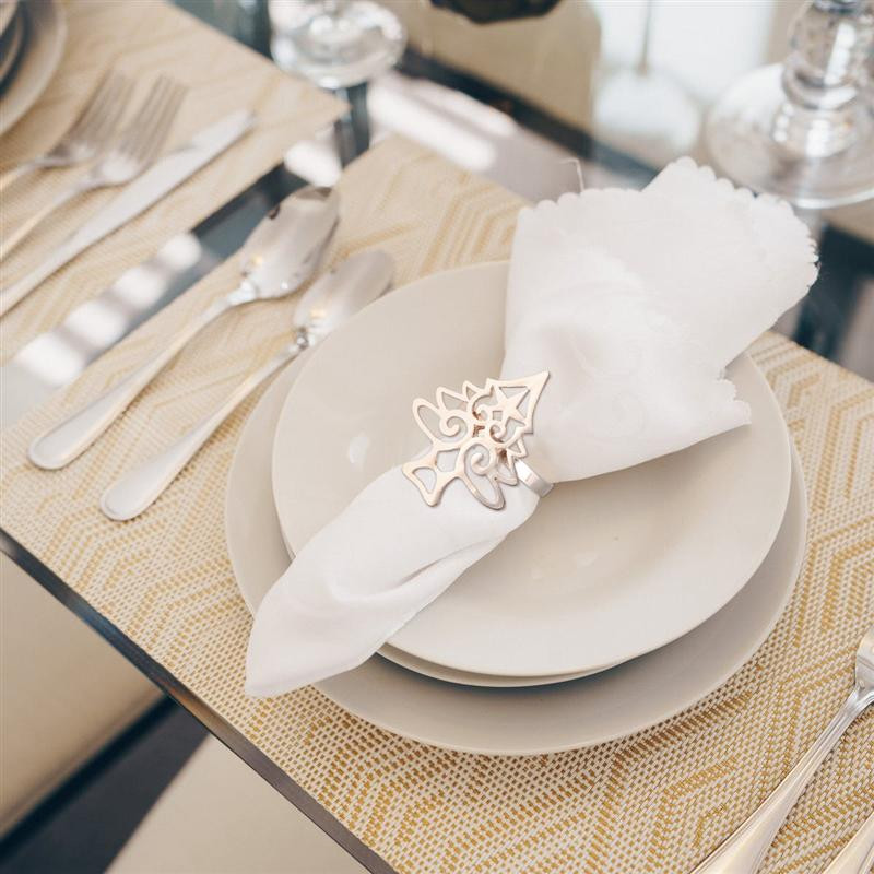 Σετ 4 τεμ. δαχτυλίδια χαρτοπετσέτας σε σχήμα χριστουγεννιάτικου δέντρου Δαχτυλίδια για χαρτοπετσέτα Διακοσμητική πόρπη για πάρτι Ξενοδοχείο Διακοσμητικό τραπέζι δείπνου