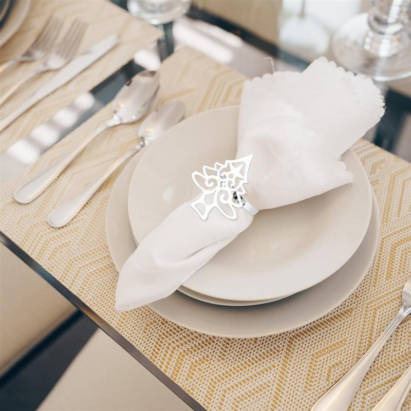 Σετ 4 τεμ. δαχτυλίδια χαρτοπετσέτας σε σχήμα χριστουγεννιάτικου δέντρου Δαχτυλίδια για χαρτοπετσέτα Διακοσμητική πόρπη για πάρτι Ξενοδοχείο Διακοσμητικό τραπέζι δείπνου