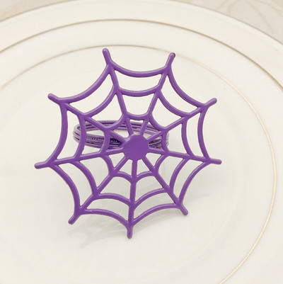 6 τμχ Spider Web Halloween Δαχτυλίδι από χαρτοπετσέτα Διακόσμηση τραπεζιού Θήκη για πόρπη για χαρτοπετσέτα για δείπνο ξενοδοχείου Διακόσμηση τραπεζιού σπιτιού