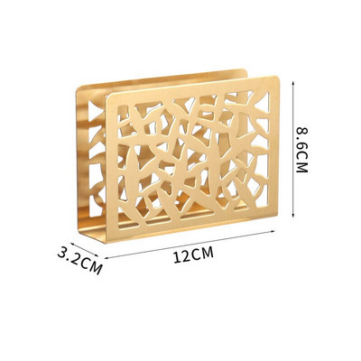 Suport pentru șervețele pentru decorațiuni nordice de masă Suport pentru turn de depozitare din oțel inoxidabil 304 placat cu aur Suport de hârtie absorbantă pentru hotel