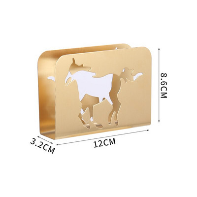 Suport pentru șervețele pentru decorațiuni nordice de masă Suport pentru turn de depozitare din oțel inoxidabil 304 placat cu aur Suport de hârtie absorbantă pentru hotel