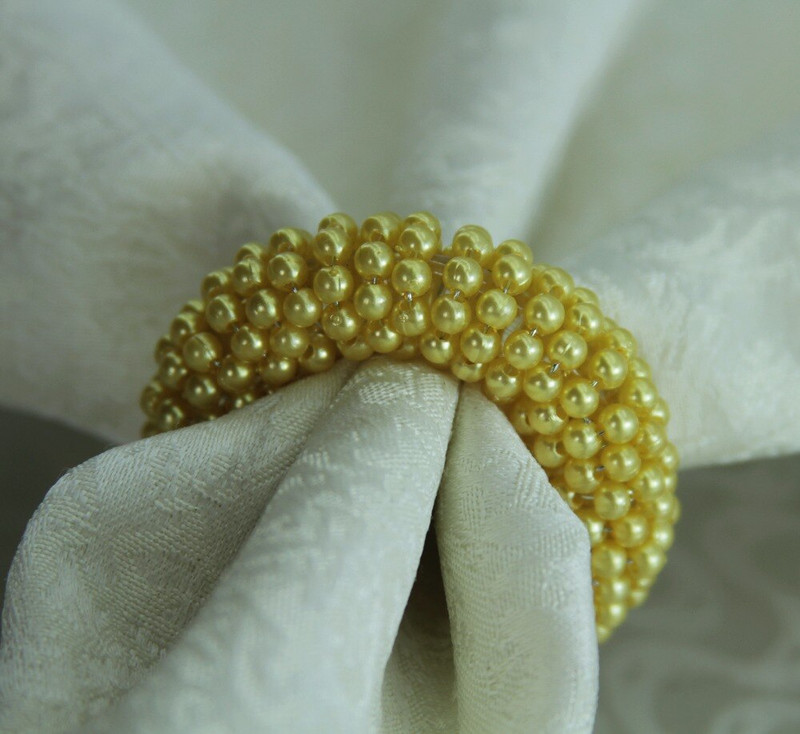 δωρεάν αποστολή πολύχρωμο μαργαριτάρι δαχτυλίδι χαρτοπετσέτας, χονδρική φθηνή θήκη χαρτοπετσέτας διακόσμηση γάμου 12 τμχ qn19022601