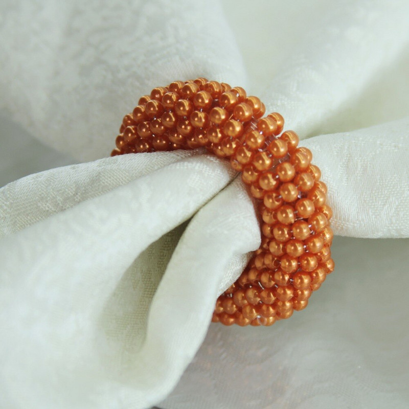 δωρεάν αποστολή πολύχρωμο μαργαριτάρι δαχτυλίδι χαρτοπετσέτας, χονδρική φθηνή θήκη χαρτοπετσέτας διακόσμηση γάμου 12 τμχ qn19022601