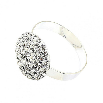 6 ks unikátnych držiakov na obrúsky s kamienkami a ozdobnými kamienkami, opakovane použiteľných upevnení