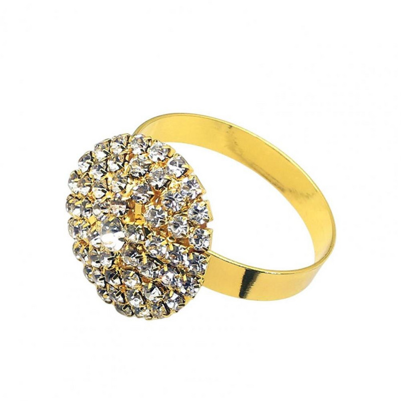 6 ks unikátnych držiakov na obrúsky s kamienkami a ozdobnými kamienkami, opakovane použiteľných upevnení