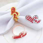 Δαχτυλίδι χαρτοπετσέτας 6 τμχ Επαναχρησιμοποιήσιμο Αντιδιαβρωτικό Διακοσμητικό Αντισκωριακό Δαχτυλίδι σε σχήμα καρδιάς για την ημέρα του Αγίου Βαλεντίνου για διακόσμηση ξενοδοχείου