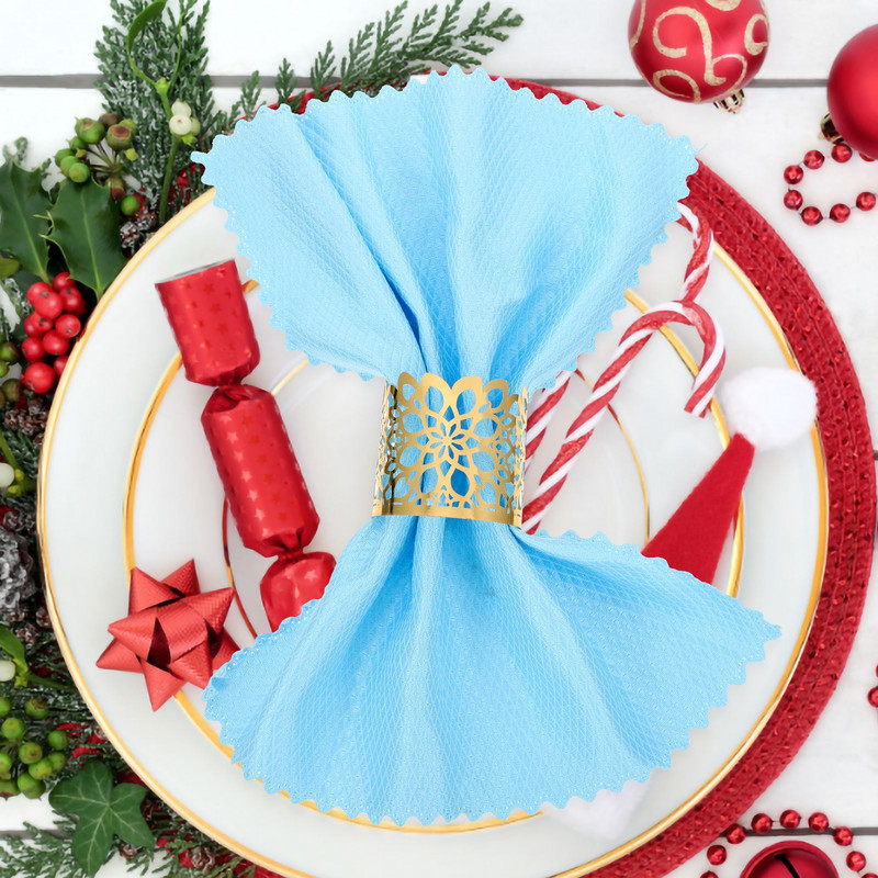 50tk Pitsililled Laserlõigatud paberist rõngad Salvrätikuhoidjad Ühekordsed salvrätikuhoidjad Pulma jõulupeo õhtusöögilaua kaunistus