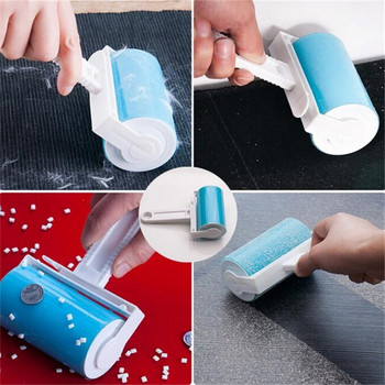 Миещи се лепкави дрехи за коса Sticky Roller Buddy For Wool Dust Catcher Carpet Sheets Hair Sust Dust Drum Cleaning Brush Tool