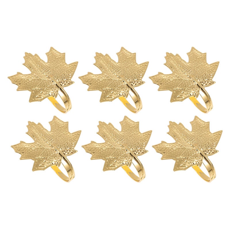 Držači kopči za salvete Prstenovi za stolni list Dekoracije od javora Delikatni metalni prsten Ukrasni držač za vjenčanje Oblik kopče