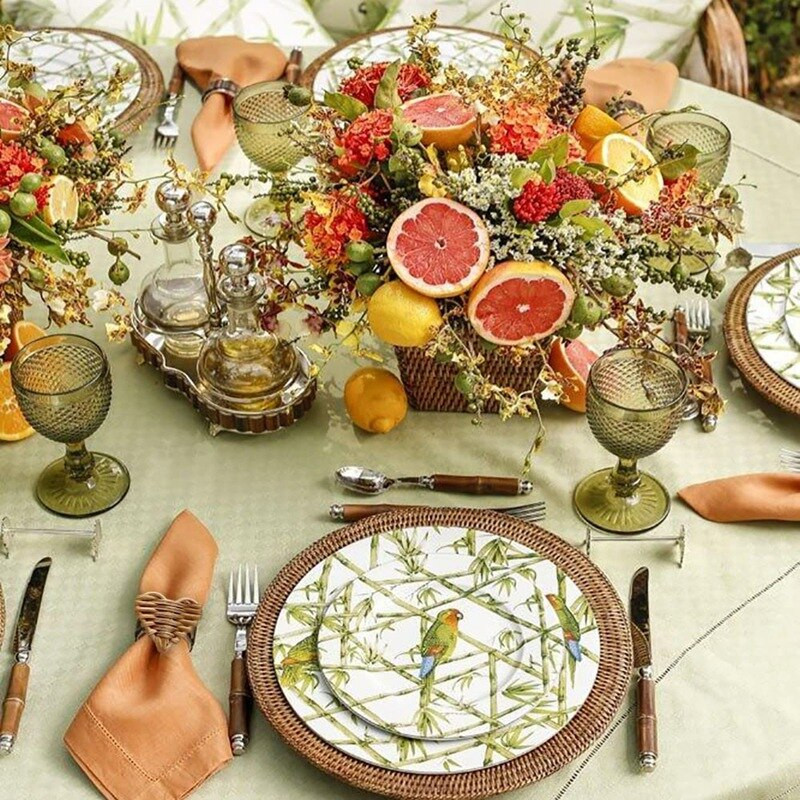 Bambusest kootud salvrätikurõngad, rustikaalsed salvrätikusõrmuse hoidjad, käsitsi valmistatud rotangist, südamekujuline punutud salvrätist rõngaste hoidik 6 tk