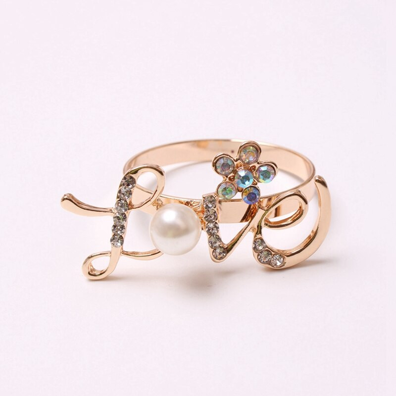 A63I 6 τεμ. Δαχτυλίδια για χαρτοπετσέτα LOVE για την Ημέρα του Αγίου Βαλεντίνου Δημιουργικές θήκες για χαρτοπετσέτες Πόρπες χαρτοπετσέτας για δείπνο Γάμος Διακόσμηση πάρτι ξενοδοχείου