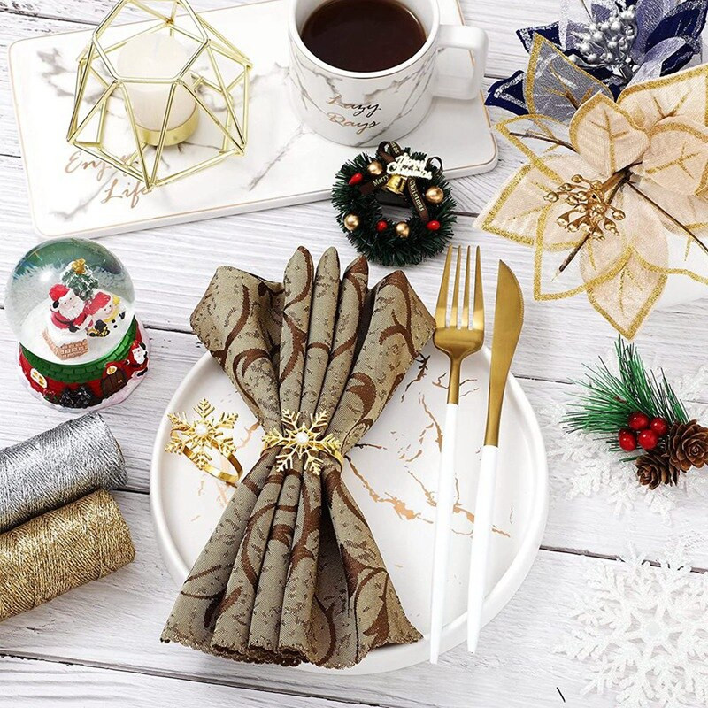 Δαχτυλίδια για χαρτοπετσέτες Χριστουγεννιάτικα δαχτυλίδια για χαρτοπετσέτα Πόρπη από κράμα μαργαριταρένια θήκη για δαχτυλίδια για πετσέτες Χριστουγεννιάτικη αγκράφα